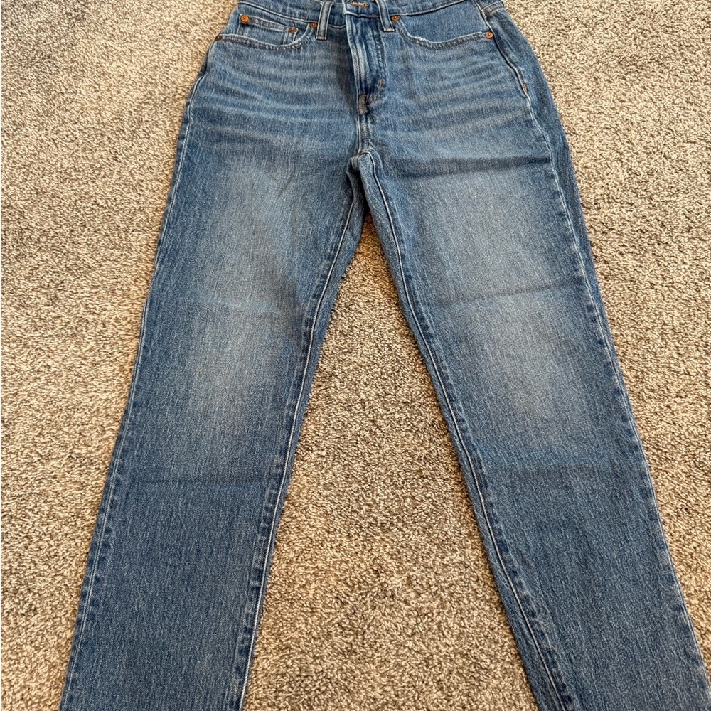 Madewell Women's Straight Leg Blue Jeans - vintage perfect jeans
